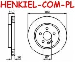 Tarcze hamulcowe wentylowane MIKODA 1457 + KLOCKI SAMKO 5SP983 - MERCEDES KLASA M (W163) - OŚ PRZEDNIA