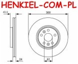 Tarcza hamulcowa wentylowana MIKODA 1757 - RENAULT SCENIC II GRAND SCENIC II - OŚ PRZEDNIA