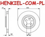 Tarcze hamulcowe wentylowane MIKODA 1459 + KLOCKI MIKODA 712811 - MERCEDES KLASA M (W163) - OŚ PRZEDNIA