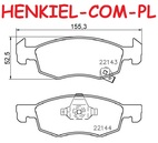 Klocki hamulcowe MIKODA 71792-  OPEL CORSA E (X15) CORSA E Van (X15) - OŚ PRZEDNIA