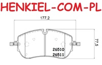 Klocki hamulcowe MIKODA 76029 - JAGUAR E-PACE (X540) LAND ROVER DISCOVERY SPORT (L550) - OŚ PRZEDNIA