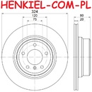 Tarcza hamulcowa wentylowana MEYLE 3155233078 - BMW X5 (E53) - OŚ TYLNA