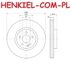 Tarcze hamulcowe wentylowane MIKODA 1496 + KLOCKI BREMBO P50129 - MERCEDES KLASA V (W447) VITO Mixto (W447) VITO Tourer (W447) VITO nadwozie pełne (W447) - OŚ PRZEDNIA