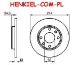 TARCZE HAMULCOWE MIKODA 0537 + KLOCKI MIKODA 70537 CITROEN XSARA PEUGEOT 206 306 - OŚ PRZEDNIA