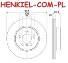 Tarcze hamulcowe wentylowane MIKODA 0453 + KLOCKI ATE 13.0470-7155.2 ceramiczne - BMW X3 (E83) - OŚ PRZEDNIA