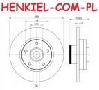 Tarcze hamulcowe pełne z łożyskiem i pierścieniem ABS MIKODA 1750L + KLOCKI MIKODA 71750 - NISSAN PRIMASTAR (X83) OPEL VIVARO A (X83) RENAULT TRAFIC II (EL, FL, JL) - OŚ TYLNA