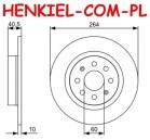 Tarcze hamulcowe pełne MIKODA 0372 + KLOCKI TRW GDB2032 - OPEL ADAM CORSA E CORSA E Van - OŚ TYLNA