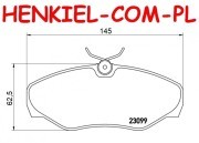 Klocki hamulcowe BREMBO P56061 - NISSAN PRIMASTAR (X83) OPEL VIVARO A (X83) RENAULT TRAFIC II (EL, FL, JL) - OŚ PRZEDNIA