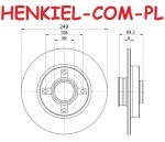 Tarcze hamulcowe pełne z łożyskiem i pierścieniem ABS MIKODA 0565L+ KLOCKI MIKODA 70217 - CITROËN C3 II (SC_) C3 III (SX) C3 Picasso C4 CACTUS DS3 C3 AIRCROSS II DS DS3 PEUGEOT 2008 207 208 307 CC - OŚ TYLNA