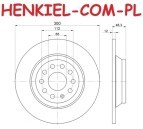 Tarcza hamulcowa pełna MIKODA 4202 - AUDI SEAT SKODA VW - OŚ TYLNA