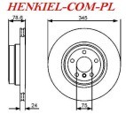 TARCZA HAMULCOWA BOSCH 0986479443 -  BMW X5 ( E70 ) X6 ( E71 E72 ) - OŚ TYLNA