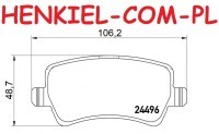 Klocki hamulcowe TEXTAR 2449601 - FORD GALAXY (WA6) S-MAX (WA6) LAND ROVER FREELANDER 2 RANGE ROVER (LV_) VOLVO S60 II S80 II V60 V70 III XC70 II - OŚ TYLNA