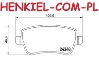 Tarcze hamulcowe wentylowane MIKODA 1633 + KLOCKI MIKODA 70366 - FIAT CROMA (194) - OŚ TYLNA