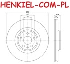 Tarcza hamulcowa wentylowana MIKODA 4244 - AUDI TT (8J3) TT Roadster (8J9) - OŚ PRZEDNIA