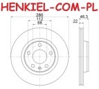 Tarcza hamulcowa wentylowana MIKODA 0248 - AUDI A4 (B5,B6,B7) VW PASSAT (3B2,3B5) - OŚ PRZEDNIA