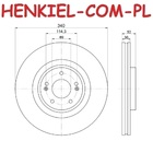 Tarcza hamulcowa wentylowana MIKODA 1175 - KIA SORENTO III (UM) HYUNDAI SANTA FE IV (TM, TMA) - OŚ PRZEDNIA