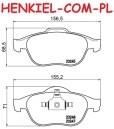 Klocki hamulcowe ATE 13.0460-7158.2 - RENAULT ESPACE IV (JK0/1_) LAGUNA II (BG0/1_) LAGUNA II Grandtour (KG0/1_) SCENIC II (JM0/1_) GRAND SCÉNIC II (JM0/1_) VEL SATIS (BJ0_) - OŚ PRZEDNIA