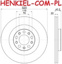 Tarcza hamulcowa wentylowana MIKODA 4310 - ALFA ROMEO GIULIA (952_) STELVIO (949_) - OŚ TYLNA