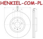 Tarcza hamulcowa wentylowana MIKODA 4207 - AUDI A4 (B8) A5 (8T3) A6 (C7) A7 Sportback (4GA, 4GF) Q5 (8RB) - OŚ PRZEDNIA