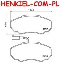 Klocki hamulcowe BREMBO P23091 - FIAT DUCATO CITROEN JUMPER PEUGEOT BOXER - OŚ PRZEDNIA 