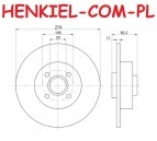 Tarcze hamulcowe pełne z łożyskiem i pierścieniem ABS MIKODA 1742L + KLOCKI MIKODA 70217 - RENAULT MEGANE I Grandtour (KA0/1_) MEGANE Scenic (JA0/1_) SCÉNIC I MPV (JA0/1_, FA0_) - OŚ TYLNA