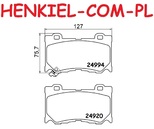 Klocki hamulcowe MIKODA 71550 - INFINITI FX G Coupe G Kabriolet G Sedan M37 Q60 Coupe Q70 (Y51) QX50 I QX70 NISSAN 370Z Roadster (Z34) 370Z Coupe (Z34)  - OŚ PRZEDNIA