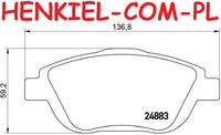 Klocki hamulcowe QUARO QP7217 - CITROËN C3 AIRCROSS II C3 II III C3 PICASSO C4 CACTUS C4 III C4 X DS3 DS DS 3 OPEL CORSA F CROSSLAND X MOKKA PEUGEOT 208 II 2008 I II - OŚ PRZEDNIA