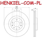 Tarcze hamulcowe wentylowane MIKODA 1349 + KLOCKI BREMBO P54059 - MAZDA CX-7 (ER) CX-9 (TB) - OŚ PRZEDNIA