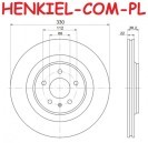 Tarcza hamulcowa wentylowana MIKODA 4211 - AUDI A4 (8K2, 8K5, 8KH B8) A5 (8T3, 8TA, 8F7) Q5 (8RB) - OŚ TYLNA