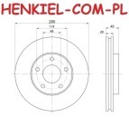 Tarcze hamulcowe wentylowane MIKODA 1531 + KLOCKI MIKODA 70826 - NISSAN ALMERA TINO (V10) PRIMERA (P12) PRIMERA Kombi (WP12) PRIMERA Hatchback (P12) - OŚ PRZEDNIA