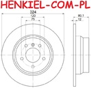 Tarcze hamulcowe pełne MIKODA 0452 + KLOCKI MIKODA 70449 - BMW X5 (E53) - OŚ TYLNA