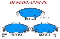 KLOCKI HAMULCOWE ATE 13.0460-5800.2 - TOYOTA YARIS - OŚ PRZEDNIA