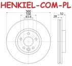 Tarcze hamulcowe wentylowane MIKODA 0744 + KLOCKI QUARO QP3115C ceramiczne - GALAXY S-MAX MONDEO IV MK4 FRELANDER S60 II V60 V70 III XC70 II S80 II - OŚ PRZEDNIA