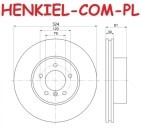 Tarcza hamulcowa wentylowana MIKODA 0445 - BMW 7 (E65,E66,E67) - OŚ TYLNA 