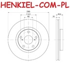 Tarcze hamulcowe wentylowane MIKODA 2243 + KLOCKI MIKODA 72238 - TOYOTA AVENSIS (_T25_) COROLLA VERSO (ZER_,ZZE12_,R1) - OŚ PRZEDNIA