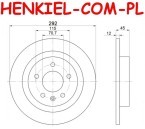 Tarcze hamulcowe pełne MIKODA 1652 + KLOCKI MIKODA 71651 - CHEVROLET CRUZE ORLANDO VOLT OPEL AMPERA ASTRA J CASCADA ZAFIRA TOURER C - OŚ TYLNA