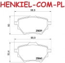 Tarcze hamulcowe pełne MIKODA 0573 + KLOCKI MIKODA 70573 - CITROEN BERLINGO (K9) C4 Picasso II C4 SPACETOURER PEUGEOT 3008 SUV 308 II 508 II RIFTER OPEL GRANDLAND X - OŚ TYLNA