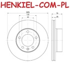 Tarcze hamulcowe wentylowane MIKODA 1738 + KLOCKI MIKODA 71738 - RENAULT MASTER II OPEL MOVANO - OŚ PRZEDNIA