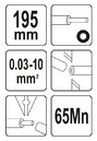 AUTOMATYCZNY ŚCIĄGACZ IZOLACJI 0.03-10mm2 195mm YATO YT-22753