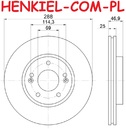 Tarcza hamulcowa wentylowana MIKODA 1168 - HYUNDAI i30 (PDE, PD, PDEN) i30 Kombi (PDE) i30 FASTBACK (PDE, PDEN) i30 Hatchback Van (PDE) i30 Kombi Van (PDE) KIA CEED (CD) CEED Combi Van (CD) CEED Hatchback Van (CD) CEED Sportswagon (CD) PROCEED (CD) PROCEED Combi Van (CD) XCEED (CD) - OŚ PRZEDNIA