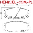 Tarcze hamulcowe wentylowane MIKODA 1111 GT malowane, nacinane, wiercone, kolor: czarny + KLOCKI SAMKO 5SP1599 - SONATA V (NF) - OŚ PRZEDNIA