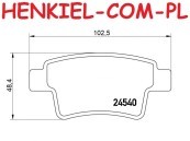 Klocki hamulcowe TEXTAR 2454001 - CITROEN C4 Grand Picasso I (UA_) C4 Picasso I MPV (UD_) PEUGEOT 408 - OŚ TYLNA