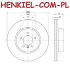 Tarcze hamulcowe wentylowane MIKODA 0491 + KLOCKI QUARO QP1610C ceramiczne - BMW 1 Coupe (E82) 1 Kabriolet (E88) - OŚ PRZEDNIA