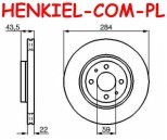 Tarcza hamulcowa wentylowana MIKODA 0347 - CITROEN NEMO FIAT 500 (312_) BRAVO II BRAVO Van DOBLO (119_,223_) FIORINO (225_) IDEA LINEA QUBO STILO LANCIA DELTA III LYBRA MUSA PEUGEOT BIPPER - OŚ PRZEDNIA