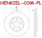 Tarcza hamulcowa wentylowana BREMBO 09.9743.10 - CHRYSLER VOYAGER IV (RG, RS) DODGE CARAVAN (RG_) - OŚ PRZEDNIA