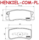 Kocki hamulcowe TEXTAR 2358202 -  CITROEN C4 AIRCROSS C-CROSSER ENTERPRISE DODGE AVENGER CALIBER JEEP PATRIOT COMPASS LANCIA FLAVIA Kabriolet MITSUBISHI ASX ENDEAVOR GRANDIS LANCER VIII Sedan LANCER VIII Sportback OUTLANDER II III PAJERO I II III IV PEUGEOT 4007 4008 - OŚ TYLNA