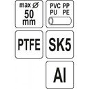 OBCINAK PRZECINAK PTFE DO RUR PCV DO 50MM YATO YT-22272