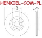 Tarcze hamulcowe wentylowane MIKODA 1631 + KLOCKI MIKODA 71630 - OPEL SIGNUM VECTRA C GTS SAAB 9-3 - OŚ PRZEDNIA