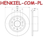 Tarcza hamulcowa pełna MIKODA 4228 -  SKODA OCTAVIA III (5E3, NL3, NR3) OCTAVIA III Combi (5E5)  - OŚ TYLNA 