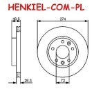 TARCZA HAMULCOWA MIKODA 1114 - KIA CARNIVAL - OŚ PRZEDNIA